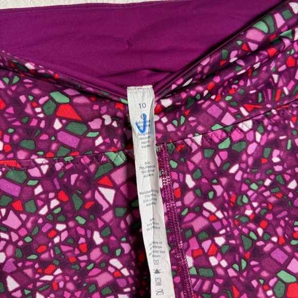 Lululemon Fuchsia Real Quick Crop Leggings Women’s Size 10 - Picture 10 of 11